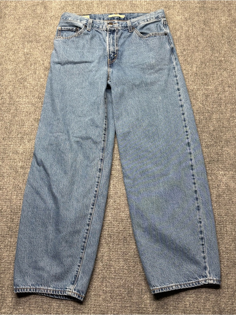 Levis Premium Jeans Womens 28x30 Blue Baggy Dad Denim Wide Leg Big E Skater